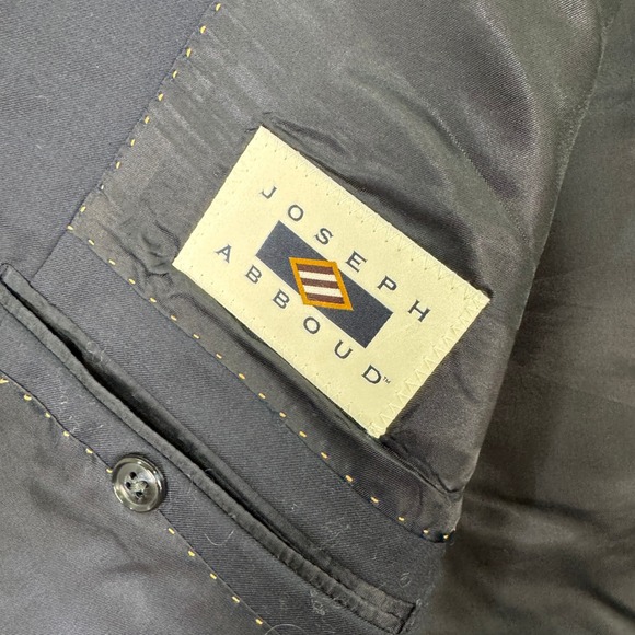 Joseph Abboud Mens 46R Navy Marzotto S120s Wool Blazer Suit Jacket Made in USA - Picture 5 of 12